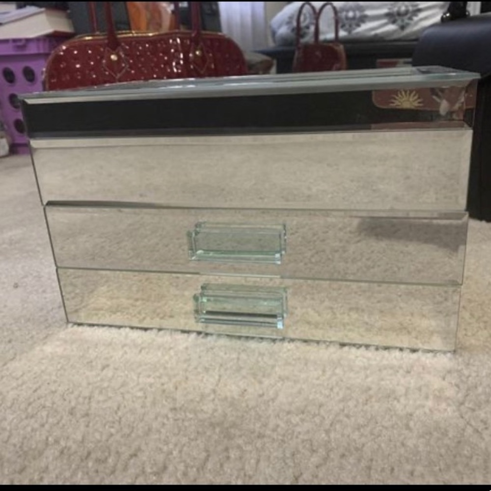 Elie Tahari 2-drawer Mirrored jewelry case